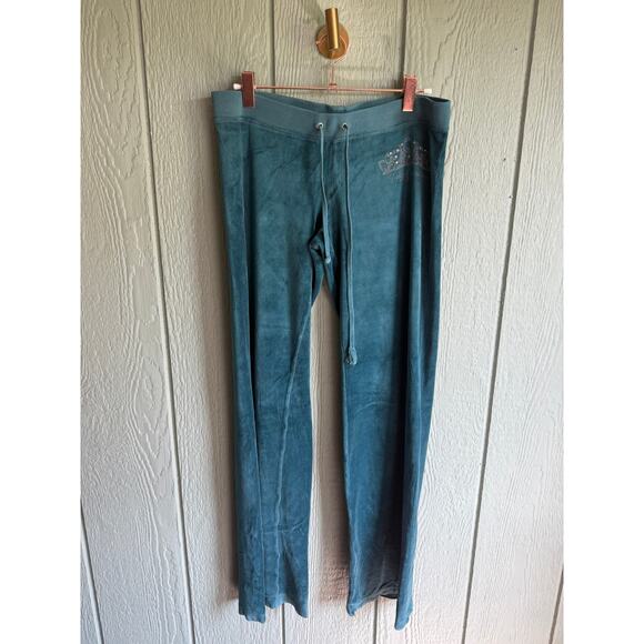 Y2K Vintage Juicy Couture Velvet Pants, Small/Tall - Picture 1 of 9